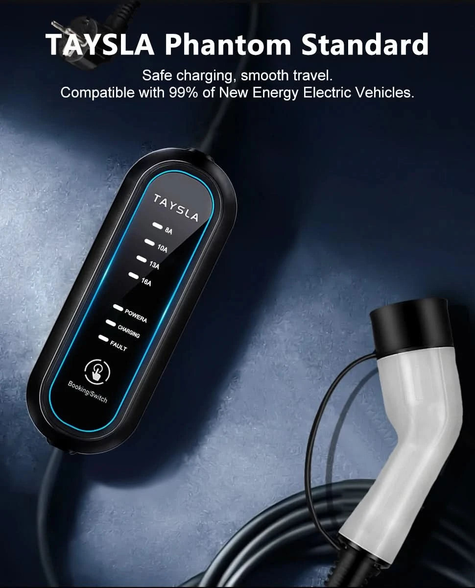 TAYSLA Type 2 Portable Electric Vehicle Charger 3.5KW Brazilian Electric Vehicle Charging Cable Plug