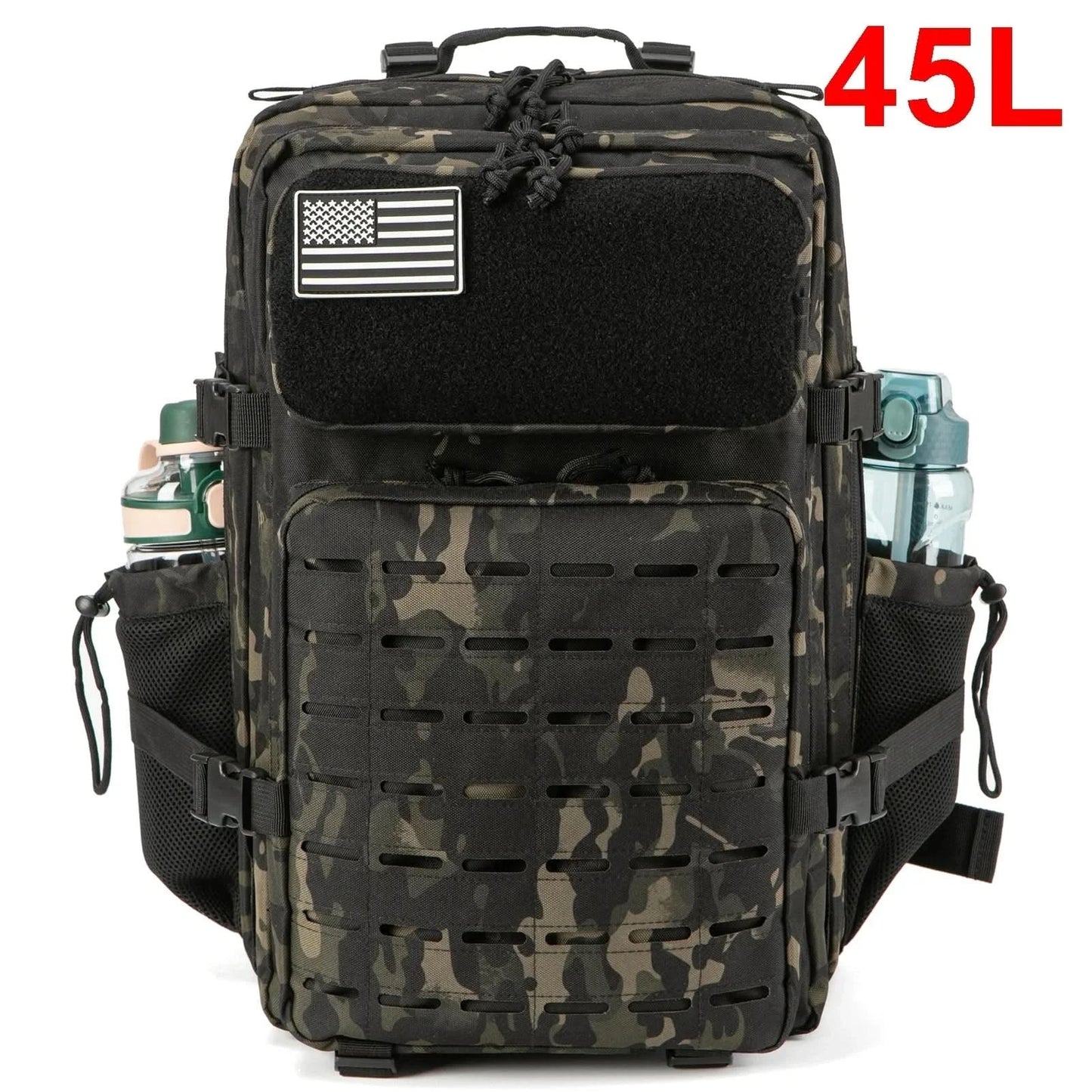 25L/45L Taktische Rucksäcke für Herren und Damen, Outdoor-Aktivitäten, kleine Schulrucksäcke mit Wasserflaschenhalter