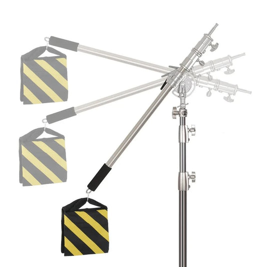 Cross Arm 2.49m Crane Lifting Frame Studio Photo Telescopic Boom Arm Top Light Stand With Sandbag for Speedlite