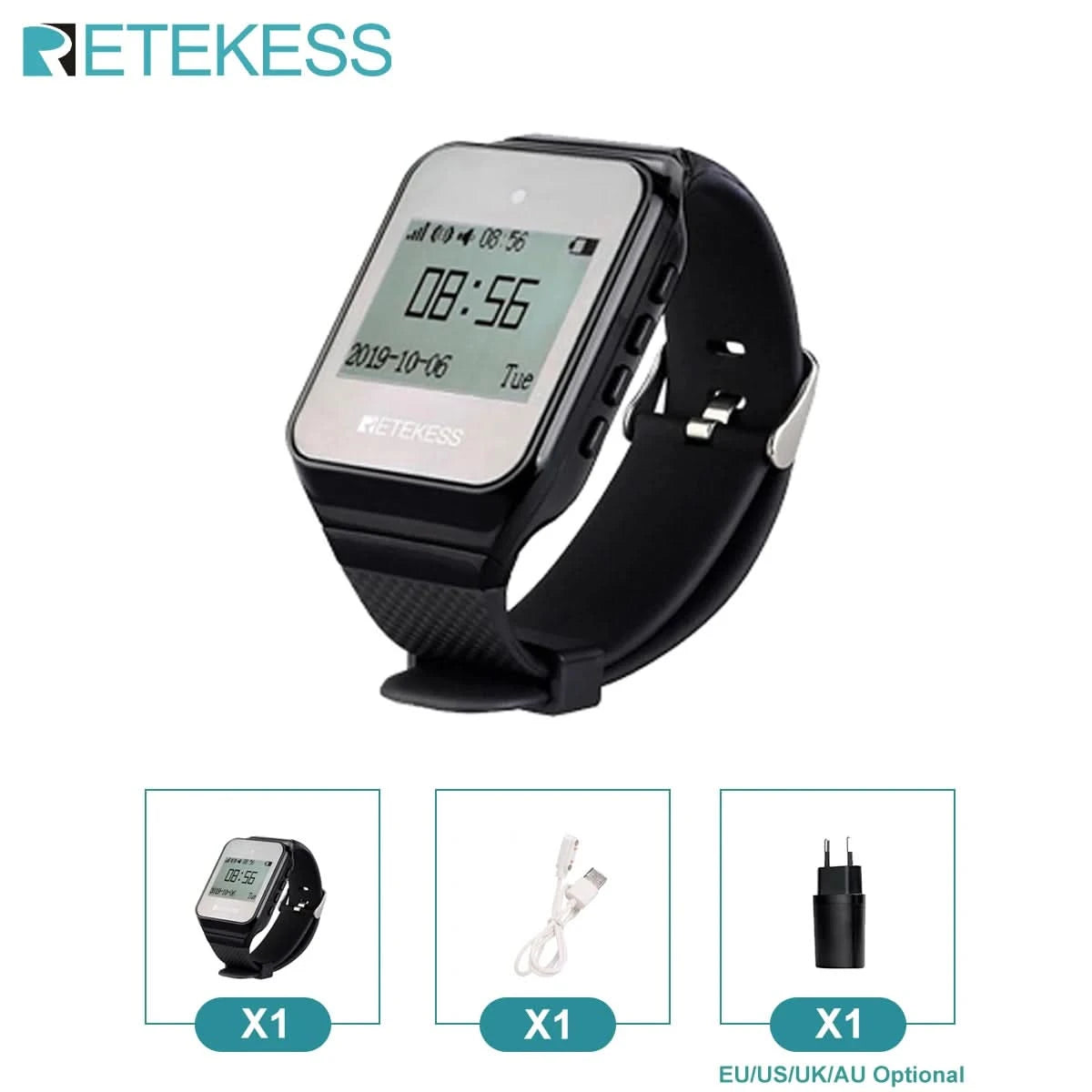 Retekess Wireless Calling System Restaurant Pager TD108 Waterproof Watch Receiver T117 Waiter Call Buttons For Hookah Cafe Bar