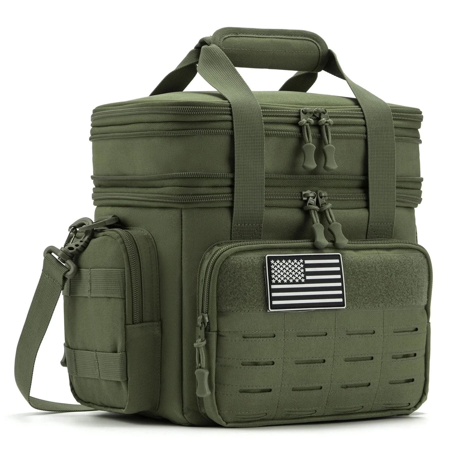 Taktische Brotdose für Herren, erweiterbare taktische Kühltasche, 18 l, auslaufsicher, isoliert, für Arbeit, Camping, Outdoor