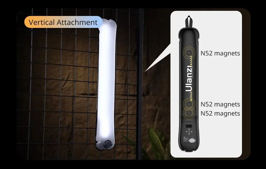 Ulanzi UA12 12W Portable Air Tube Light Bi-Color for Portrait Photograph Livestreaming 2700K-6500K CCT TPU Tube Light Stick