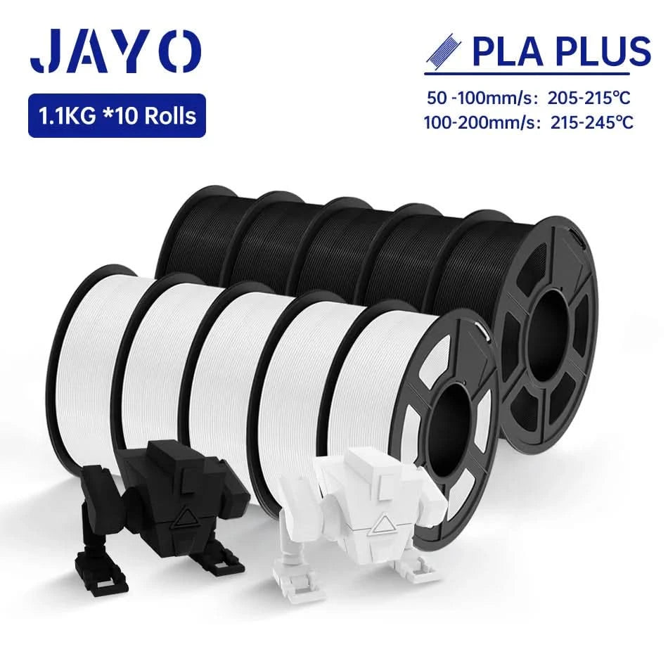 JAYO PLA / ABS / PETG / Silk / ASA / TPU / PLA+ Filament 10 Rollen 3D-Drucker-Filament 1.75MM 0.65/1/1.1KG sauber gewickeltes 3D-Filament