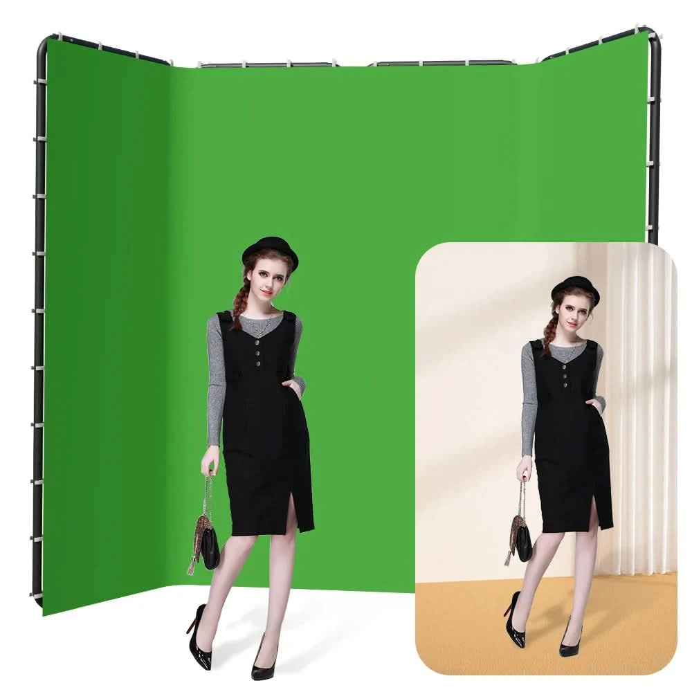 Hintergrundstativ Rahmen Fotografie Hintergrund Green Screen Wand Faltbare Fotokabine Studio Hintergrund Festival Halloween Christ