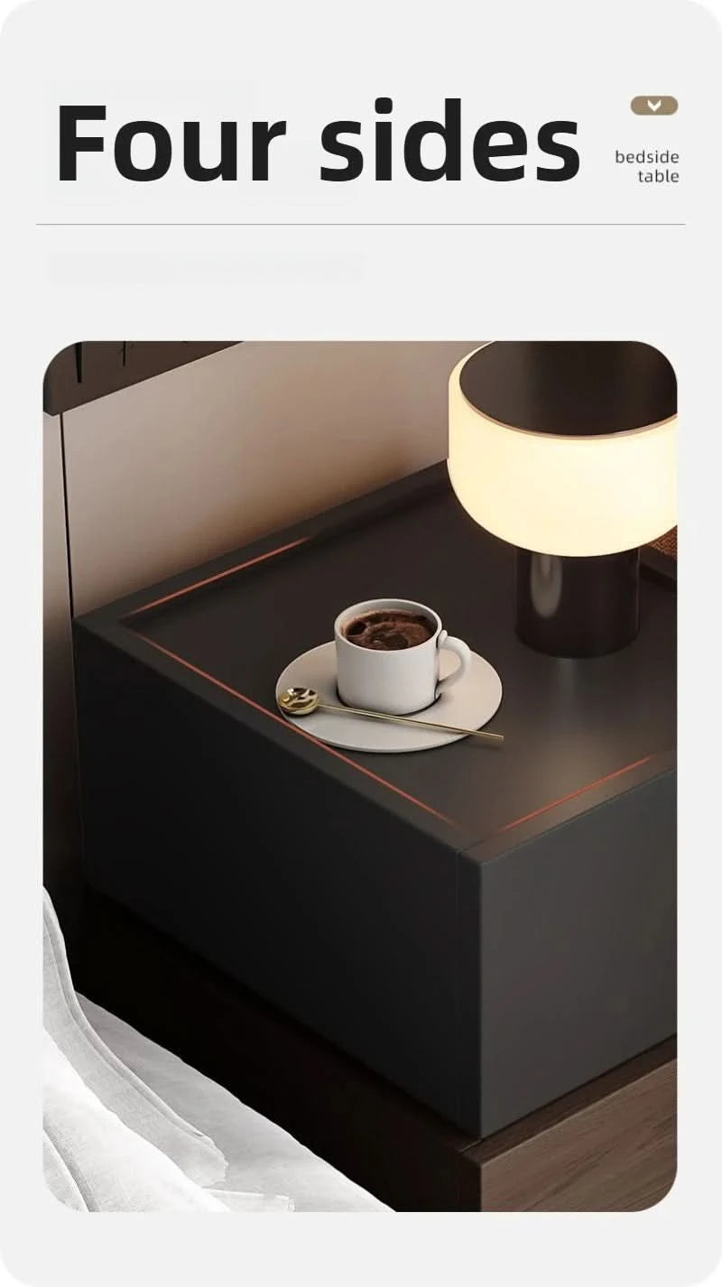 Wood Bedside Table Storage Modern Household Drawer Storage Light Luxury Bedroom Solid Wood Bedside Cabinet Locker Furniture