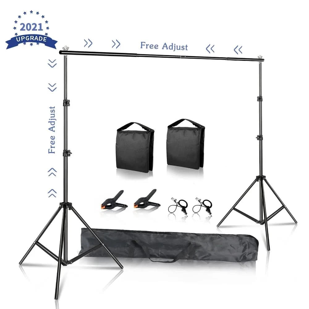 SH Fotohintergrund-Stativ-Hintergrundsystem-Set mit Tragetasche für Musselin-Fotostudio
