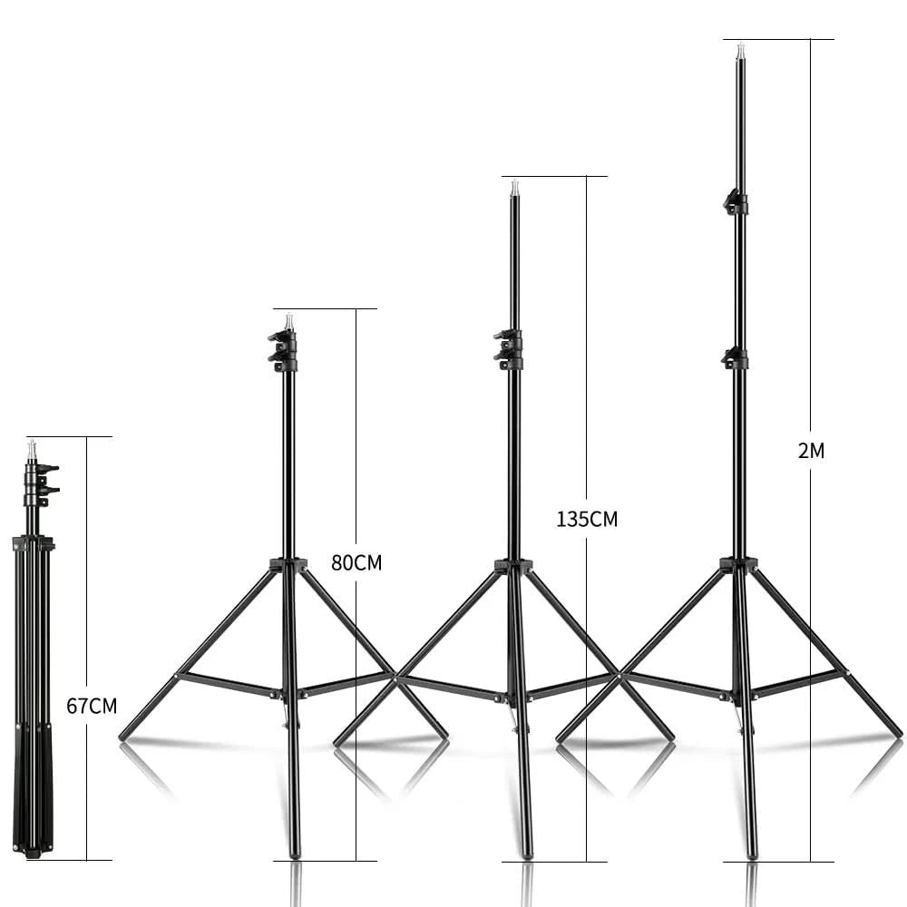 SH 115/135W LED COB Video Light Photography Lamp With Tripod Softbox Remote Control Video Light For Skit Video Photography