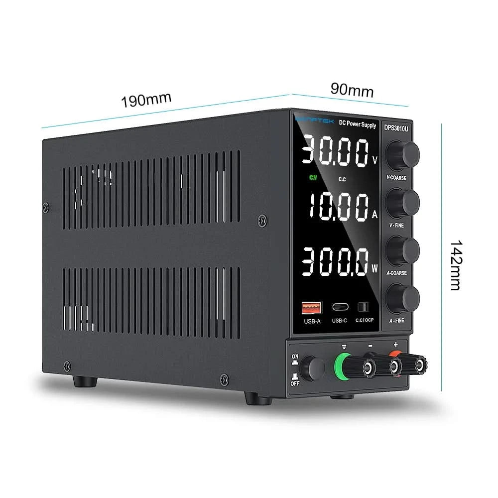 Wanptek Einstellbares Gleichstromnetzteil 30V 10A 60V 5A Labornetzgerät Stabilisiertes Netzteil Spannungsregler Schalter 220V