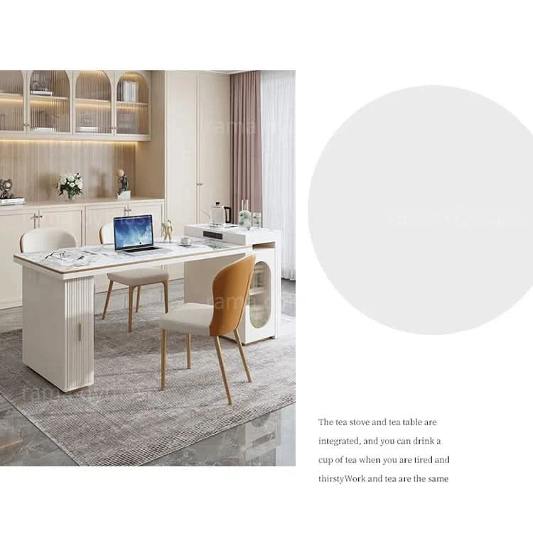Rock Plate Dining Table Integrated Extendable Home Modern Light Luxury Dining Table With Storage Cabinet