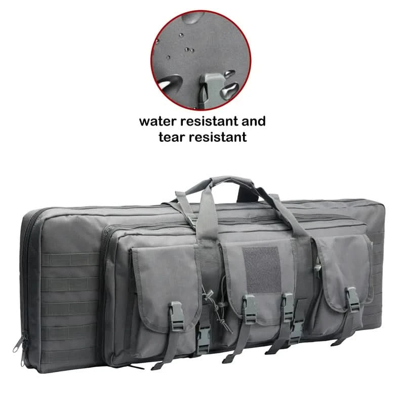 LQARMY 32 38 42 48 Zoll Taktische Doppelgewehrtasche Molle Gewehr-Tasche Scharfschützen Airsoft Gewehr-Tasche Rucksack Jagdwaffenholster