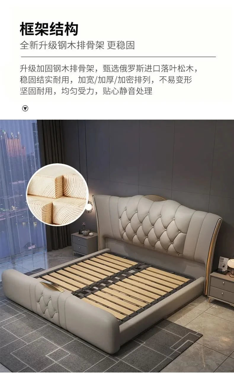 Bedgeraamte & Frames Bedframes Queen Size With Mattress Bed 180x200cm King Size Single Bed Base Modern Bedroom Set Furniture