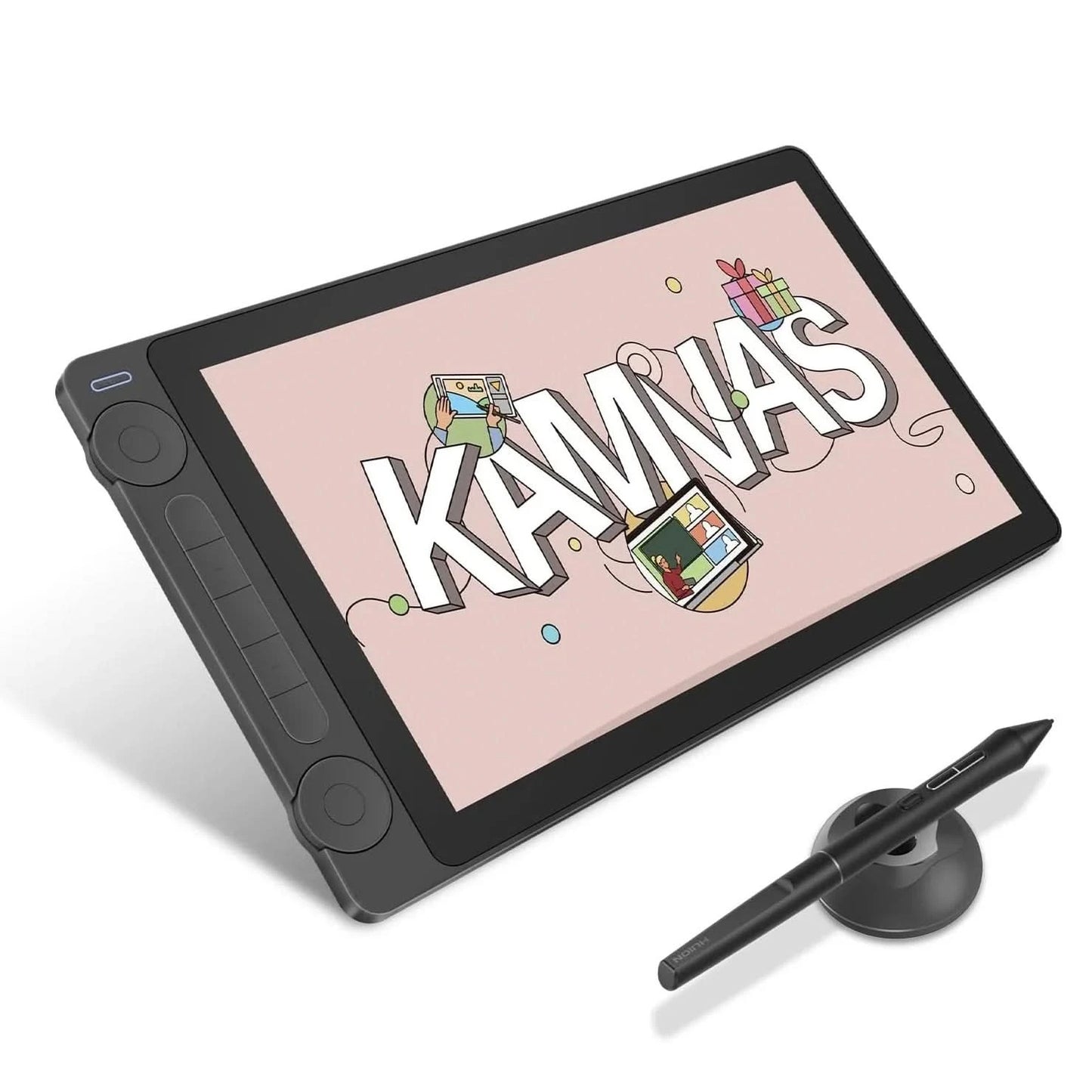 Huion Kamvas 13 Gen 3 Zeichendisplay 13,3" Zeichentablett+Anti-Glanz Glas, 99% sRGB, PenTech 4.0 16384 Stiftdrucksensitivität