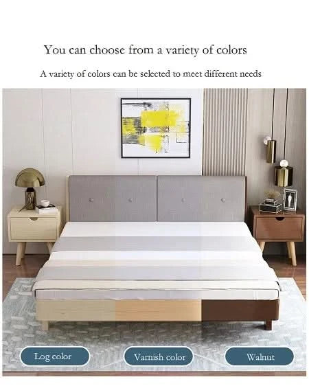 Modern Simple Small Family Master Bedroom Room Rental House Solid Wood Bed