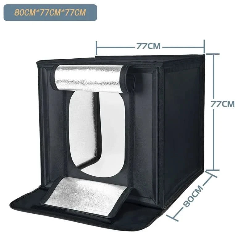 Fotolichtstudio Softboxen Tragbar Faltbar Dimmbar Fotografie Tisch Shooting Zelt Kit mit 3 Stück Hintergrundplatten