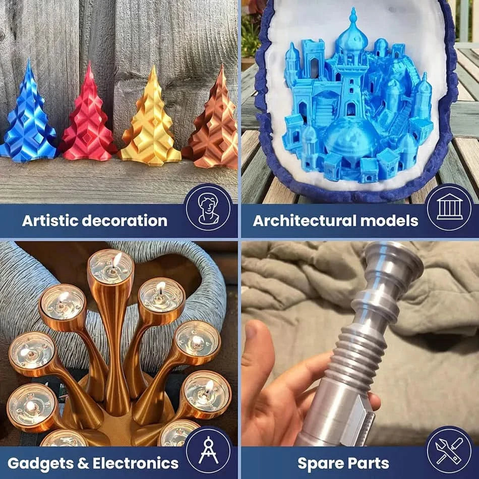 JAYO PETG/PLA/SILK/PLA Meta/PLA+/ABS 2 Rollen 3D-Drucker-Filament 1,75 mm Kreatives Modellmaterial für Kinder für 3D-Stift-Filament