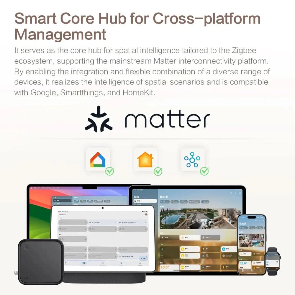 Zemismart Matter Zigbee Hub Work with Tuya Homekit Smartthings Google Home Zigbee Brazil Socket Outlet Smart Wall Tomada 10A 20A