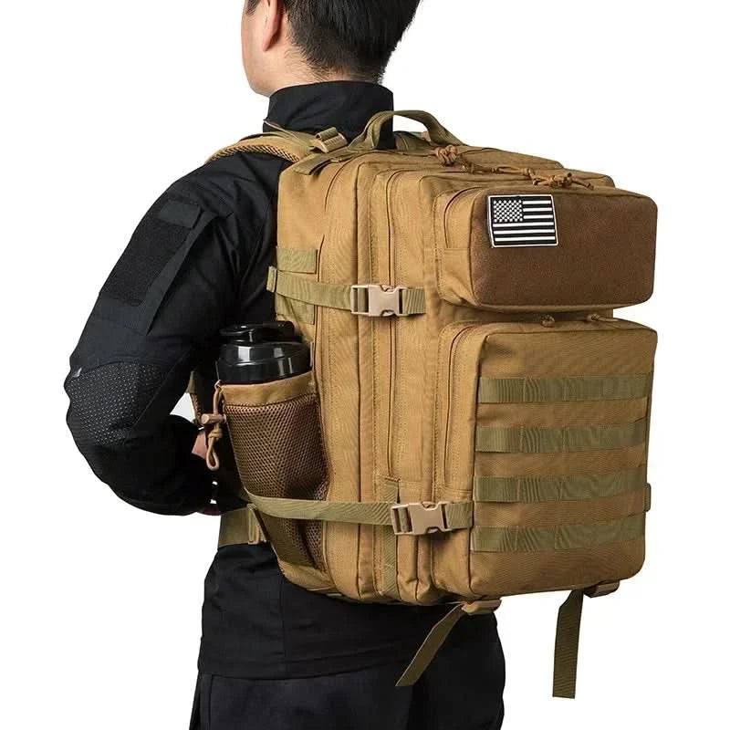 45L Taktischer Rucksack für Herren Outdoor Camping Ausrüstung Wanderrucksack Überlebensrucksack Reisetasche Schulranzen