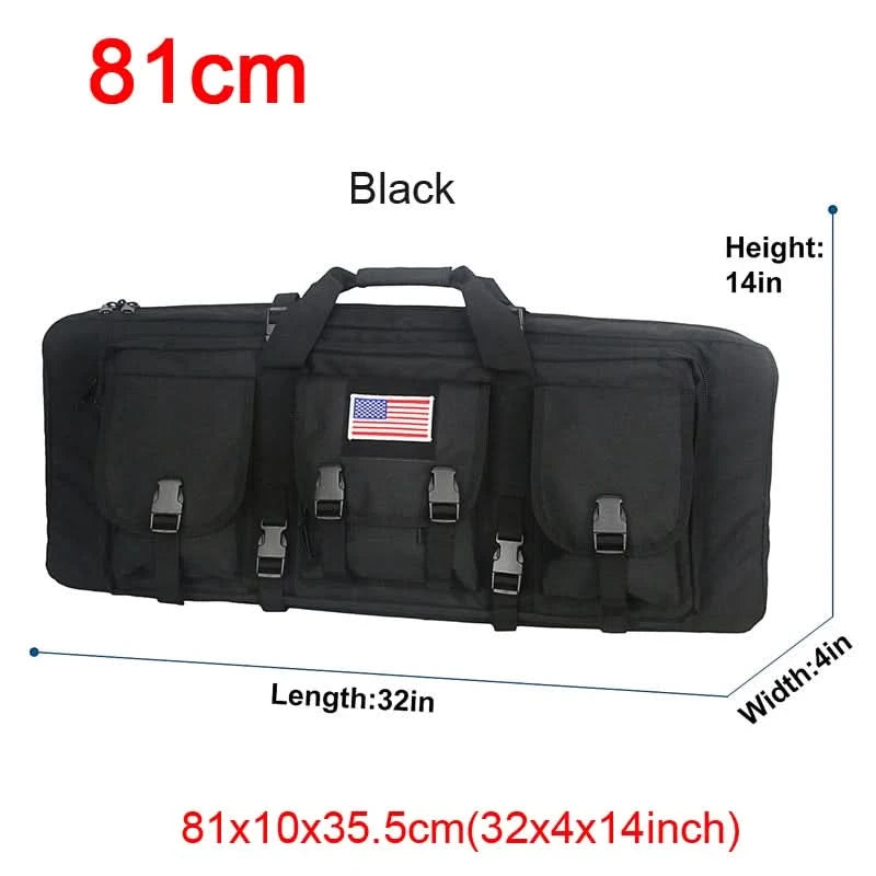 LQARMY 32 38 42 48 Zoll Taktische Doppelgewehrtasche Molle Gewehr-Tasche Scharfschützen Airsoft Gewehr-Tasche Rucksack Jagdwaffenholster