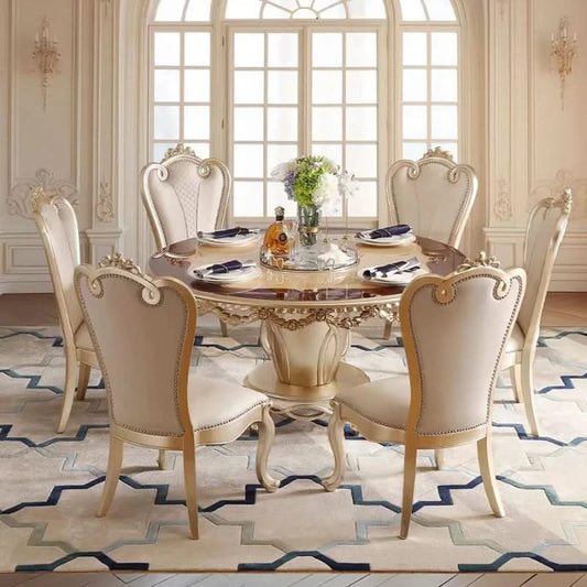 Kitchen Mobile Dining Table  Non Slip Modern Dining Table Set Living Room Esstisch House Accessories Luxury Unique Round Design