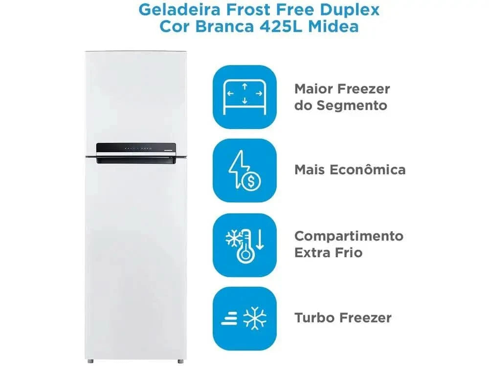 Midea Frost Free Doppeltür-Kühl-/Gefrierkombination weiß 425L MD-RT572EVD012 - 220V