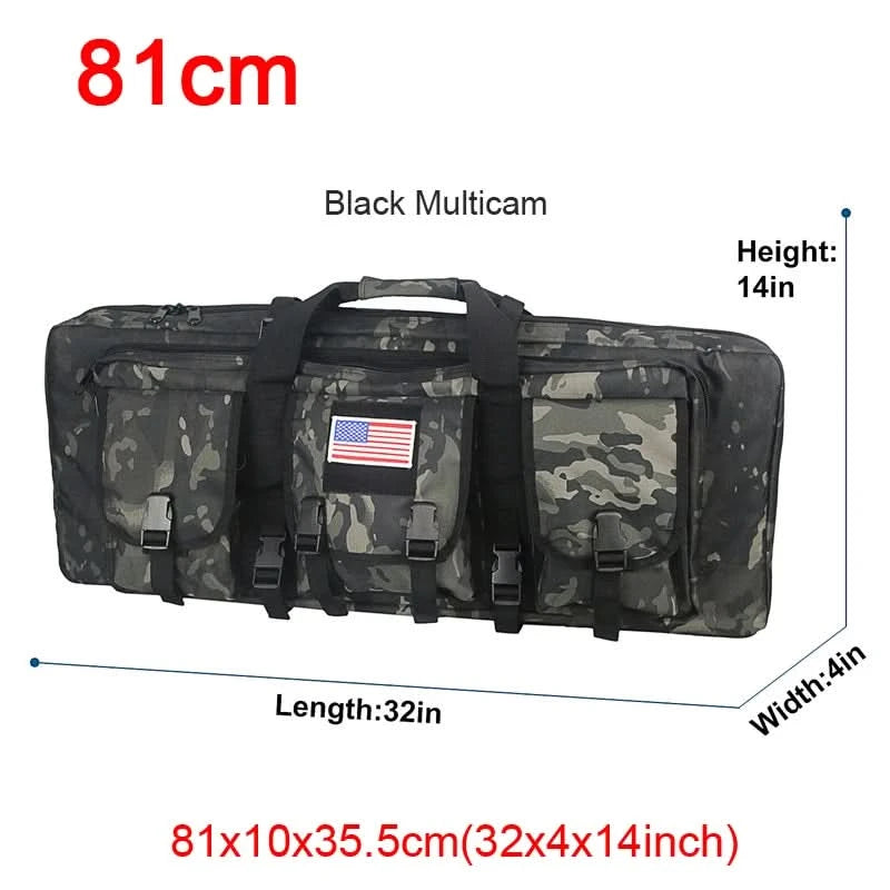 LQARMY 32 38 42 48 Zoll Taktische Doppelgewehrtasche Molle Gewehr-Tasche Scharfschützen Airsoft Gewehr-Tasche Rucksack Jagdwaffenholster