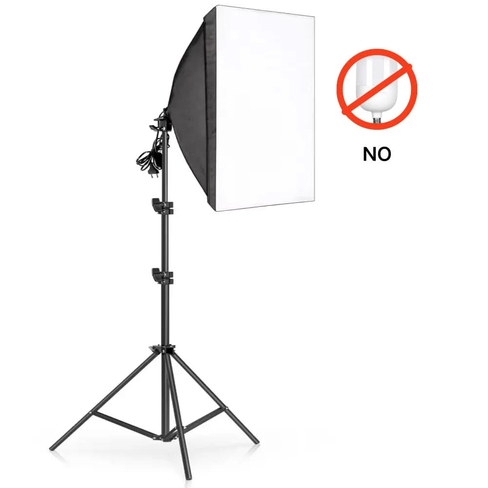 Studio-Kit Foto Softbox Lichtbox Beleuchtung Einzelne Led-Lampe mit Stativ Fotografie Shooting Soft Box Blitz E27 Zubehör