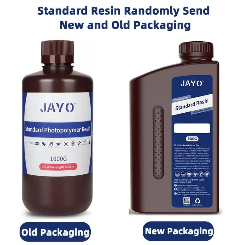 JAYO UV-Harz ABS-ähnlich/Standard/Pflanzlich/Nylon-ähnlich/Wasserwaschbar 1KG 405nm Flüssiges Rapid UV-Härtung für LCD 3D-Druckmaterial