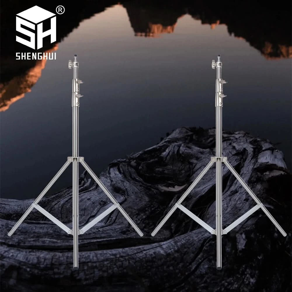 SH 280cm Edelstahl-Lampenstativ Fotostativ für Foto-Video-Beleuchtung Federgedämpftes Hochleistungs-Stativ
