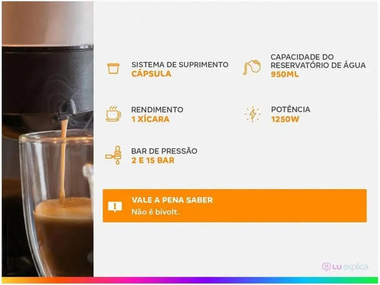 Tres Lov Black Espresso Coffee Maker-220V
