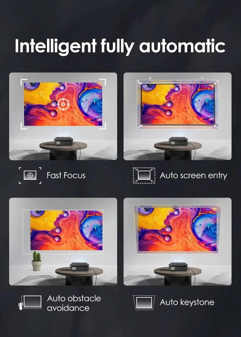 CAIWEI A10R Projektor 4K Android für Zuhause Full HD 1080P Autofokus Wifi 6 3500 ANSI Smart TV Tragbarer Beam-Projektor in Brasilien