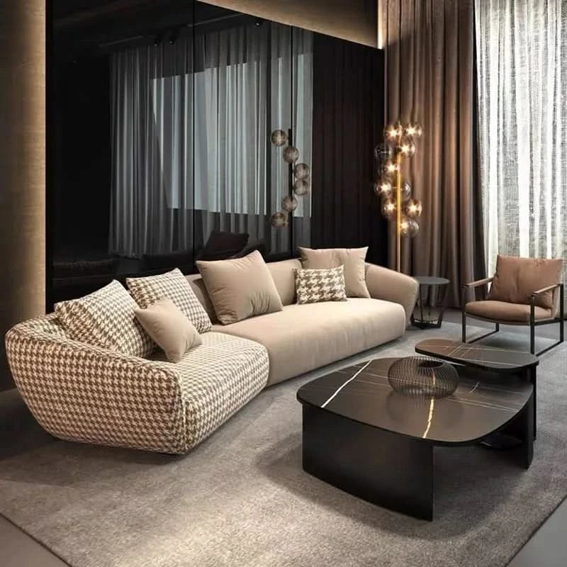 Outdoor Floor Living Room Sofas Curved Garden Lounge Minimalist Sofas Relaxing Hallway Cheap Luxury Wood Divano Home Furniture