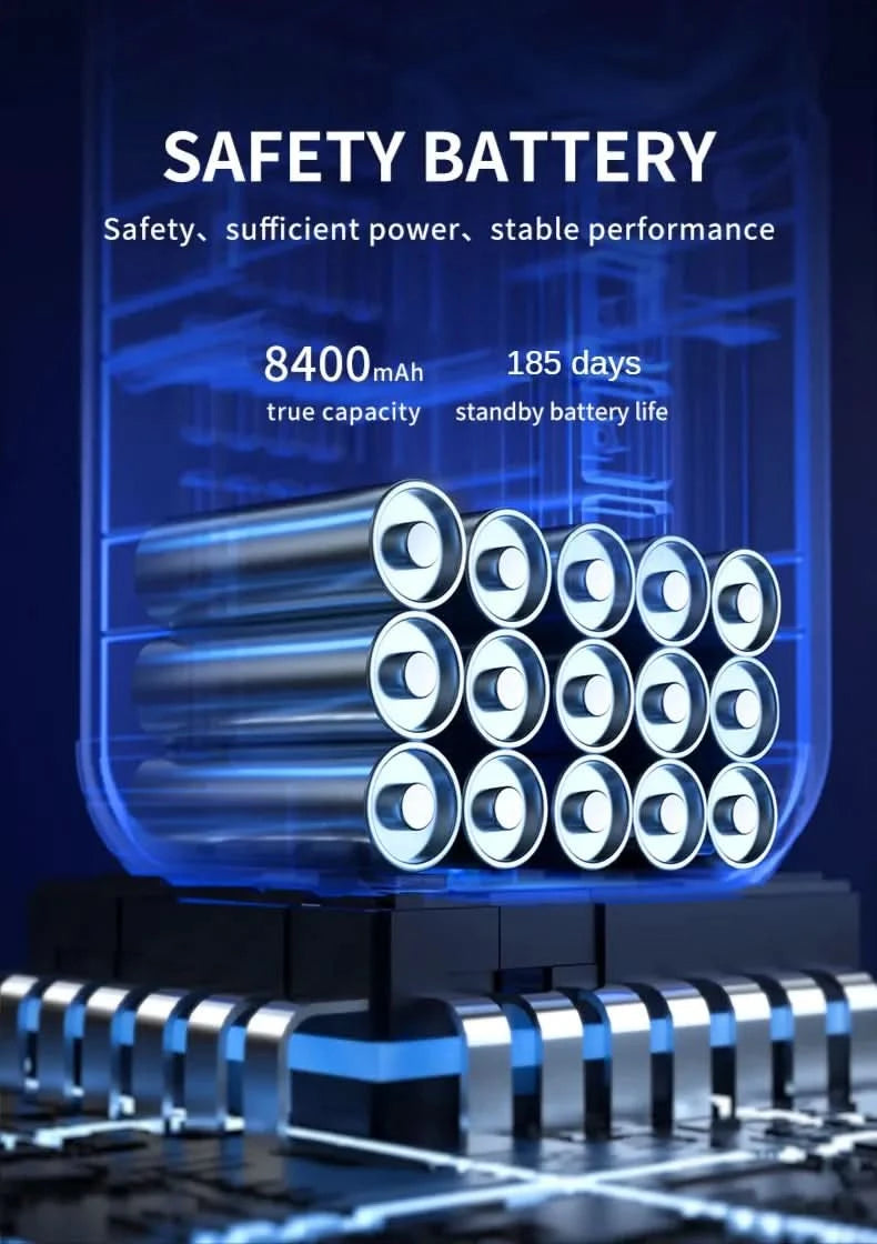 BUVAYE Auto-Multifunktions-Luftkompressor Starthilfe Luftpumpe Praktischer Reifenfüller Tragbarer Batteriestarter mit EVA-Tasche