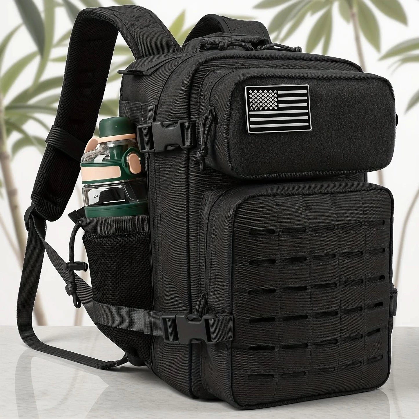 25L Taktischer Rucksack Outdoor Tasche Fitness Rucksack MOLLE Rucksack Damen/Herren Wander-Survival-Rucksack Herren Doppel-Getränkehalter