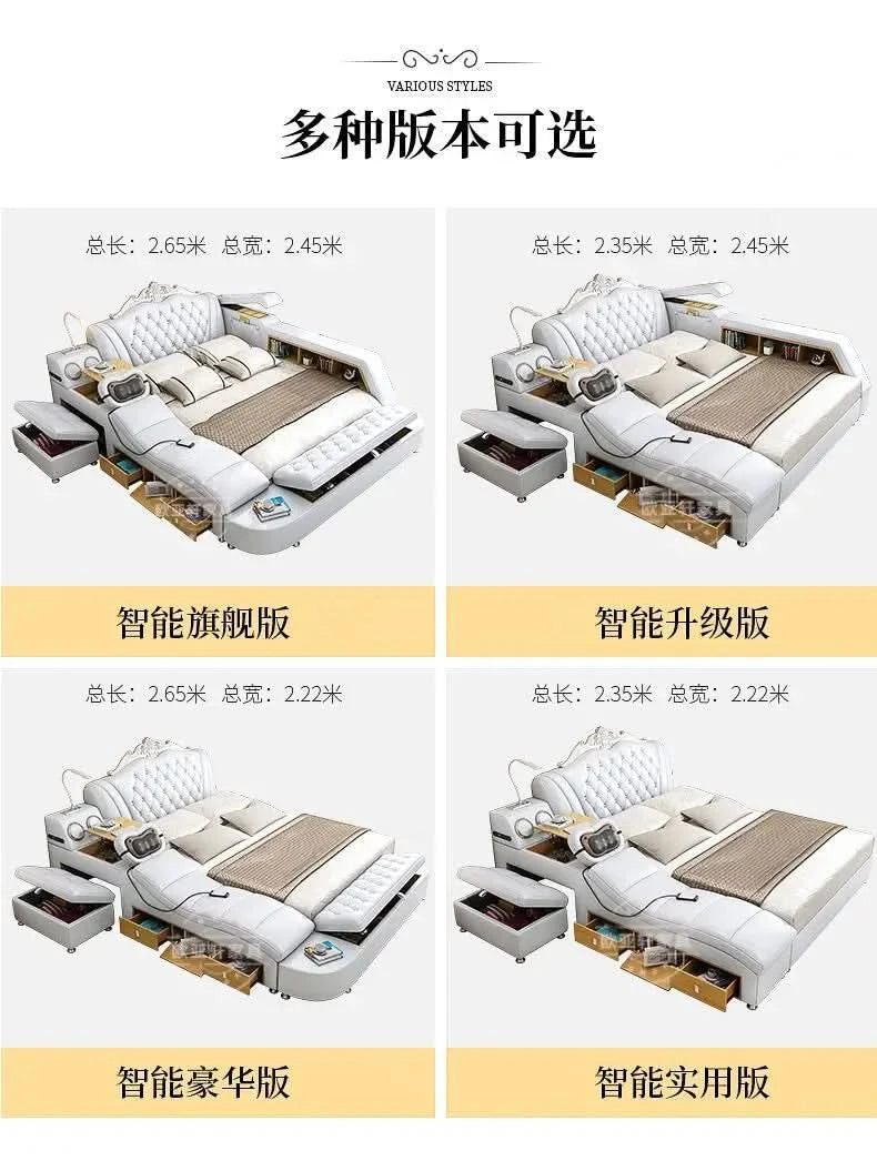 Frame Full Size Storage Bed Queen Size Luxury 180x200cm King Bed Minimalist Upholstered Nordic 150x200cm Home Bedroom Furniture