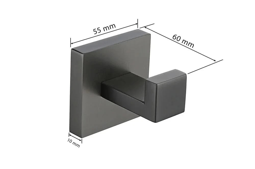 Gunmetal Stainless Steel Bathroom Accessorie Hardware Towel Rack,Toilet Paper Holder, Robe Hook, Towel Bar