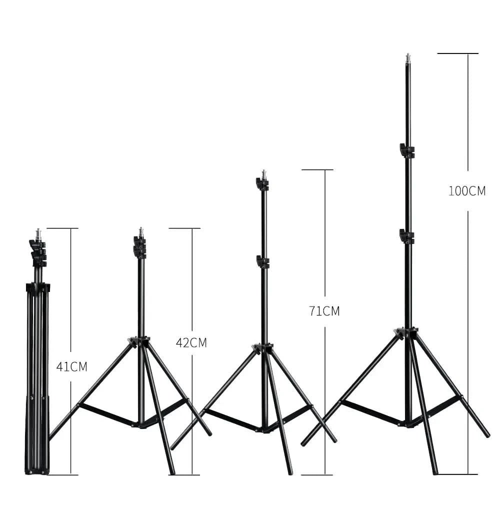 1/4 Screw Head Light Stand Tripod 2m 1.5m 68cm For Phone Selfie Stick Adjustable For Photo Studio Flashes Photographic Softbox