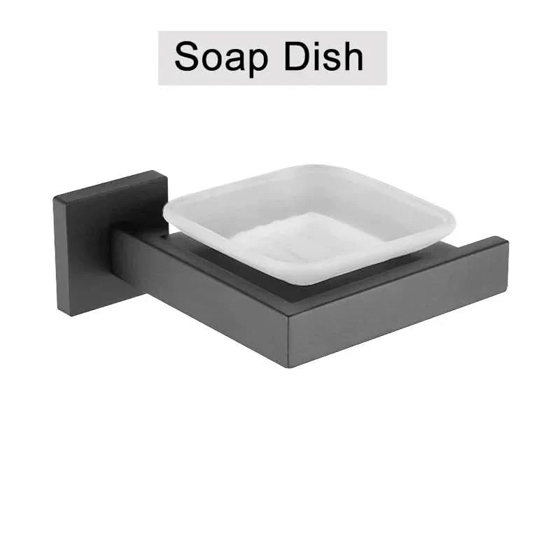 Gunmetal Stainless Steel Bathroom Accessorie Hardware Towel Rack,Toilet Paper Holder, Robe Hook, Towel Bar