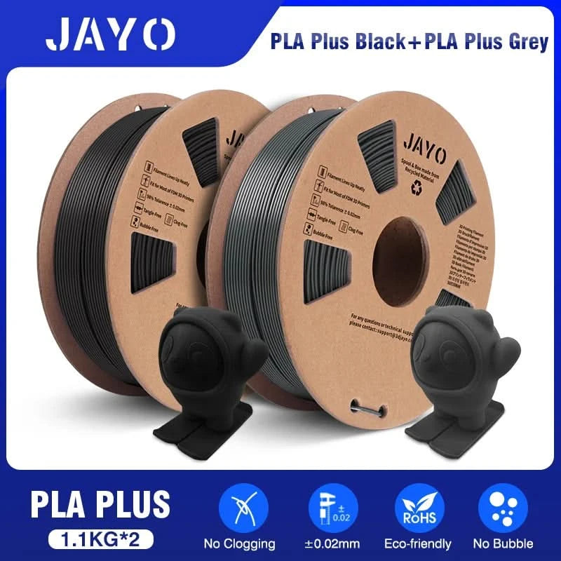 JAYO PETG/PLA/SILK/PLA Meta/PLA+/ABS 2 Rollen 3D-Drucker-Filament 1,75 mm Kreatives Modellmaterial für Kinder für 3D-Stift-Filament