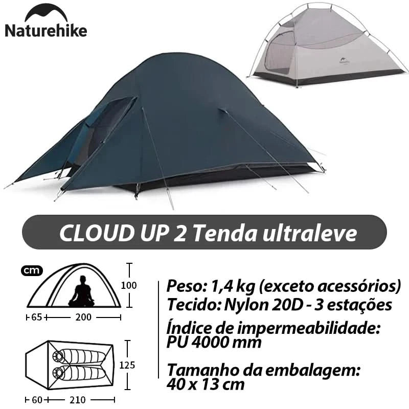 Naturehike Brazil Cloud Up 1-2-3P Camping Travel Backpack Outdoor Ultralight Waterproof Tent Camping Beach Tent