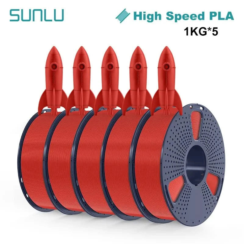 SUNLU 5KG 3D Filament High Speed PLA/PLA META/APLA/PLA MATTE 1.75mm 5Roll 1KG 3D Printer Filament for 3D Printer