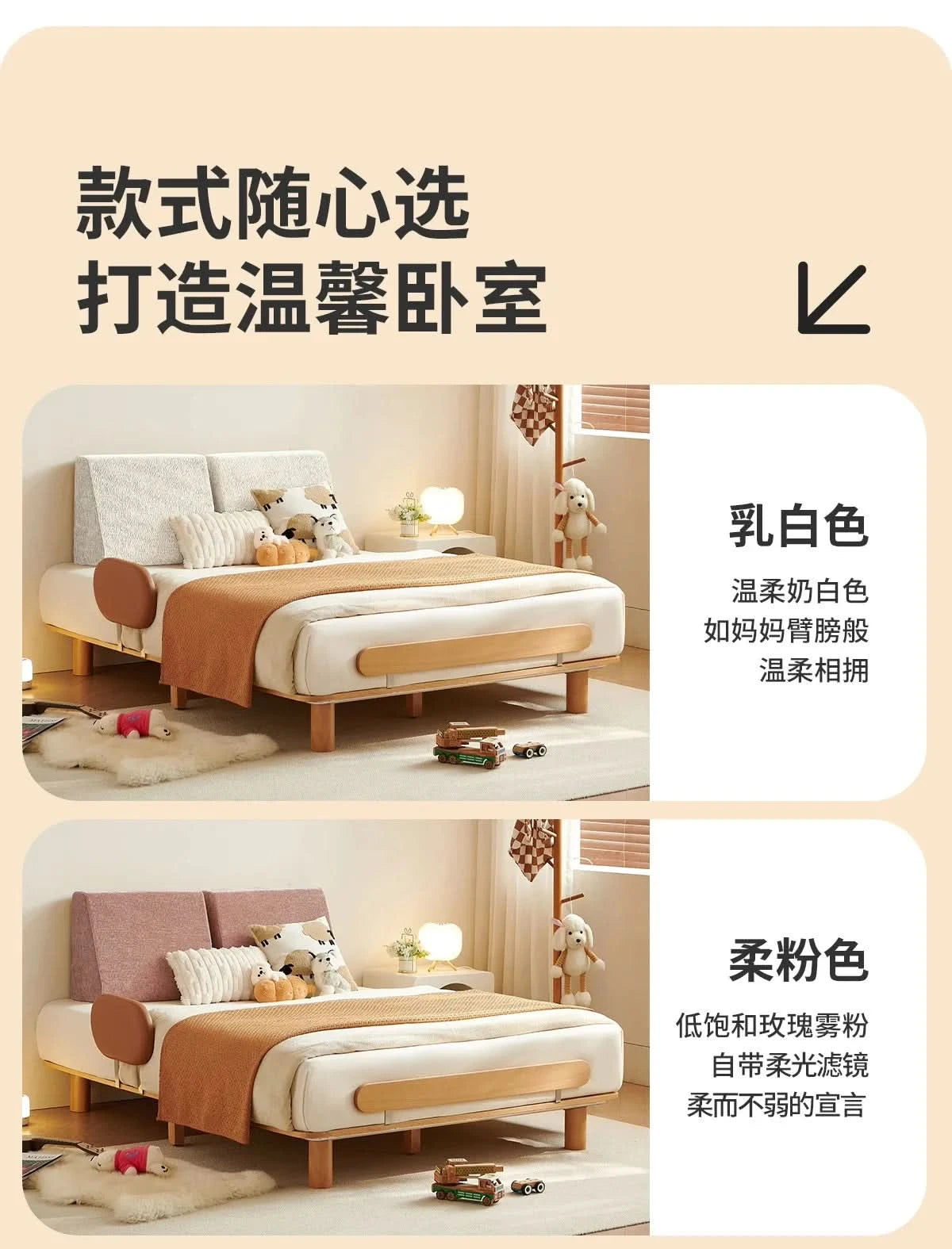 Boys and girls bed small apartment single bed 1.5 meters simple full solid wood tatami no bedside children's bed