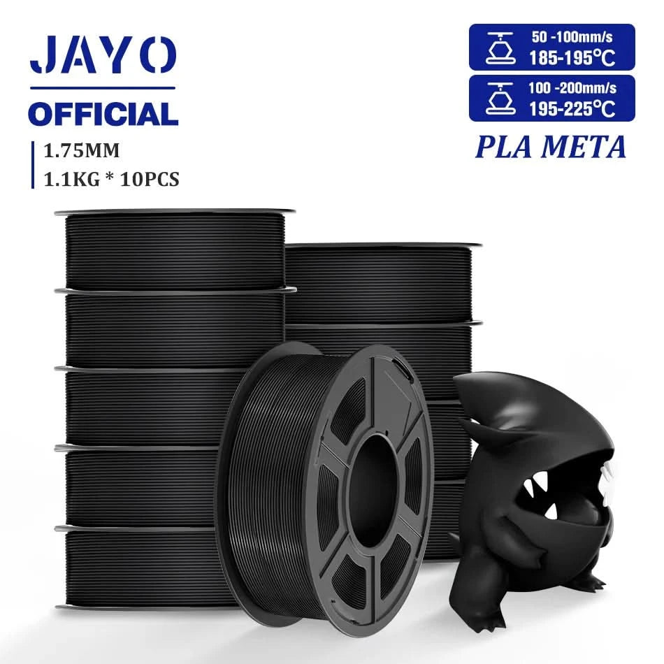 JAYO 3D Filament 1.75mm PLA / PLA Plus / PLA Meta/ Seiden-PLA+/PLA Matt 3D-Drucker-Filament 1.1KG Für FDM Multicolor Set 10 Rollen