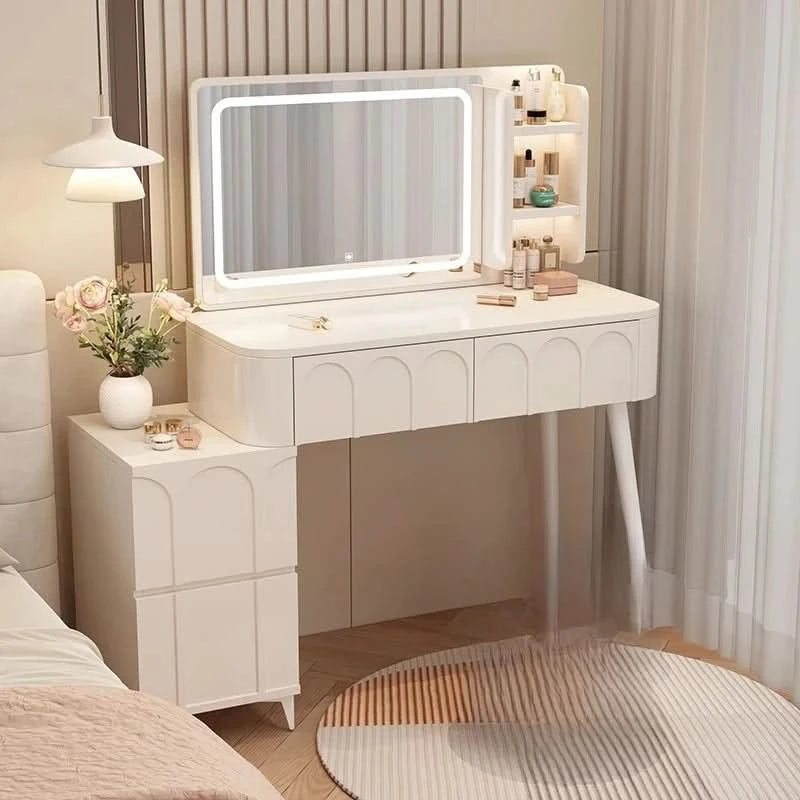 White Home Dressing Table Wood Cute Comfortable Luxury Dressing Table Minimalist Modern Muebles De Dormitorio Room Furnitures