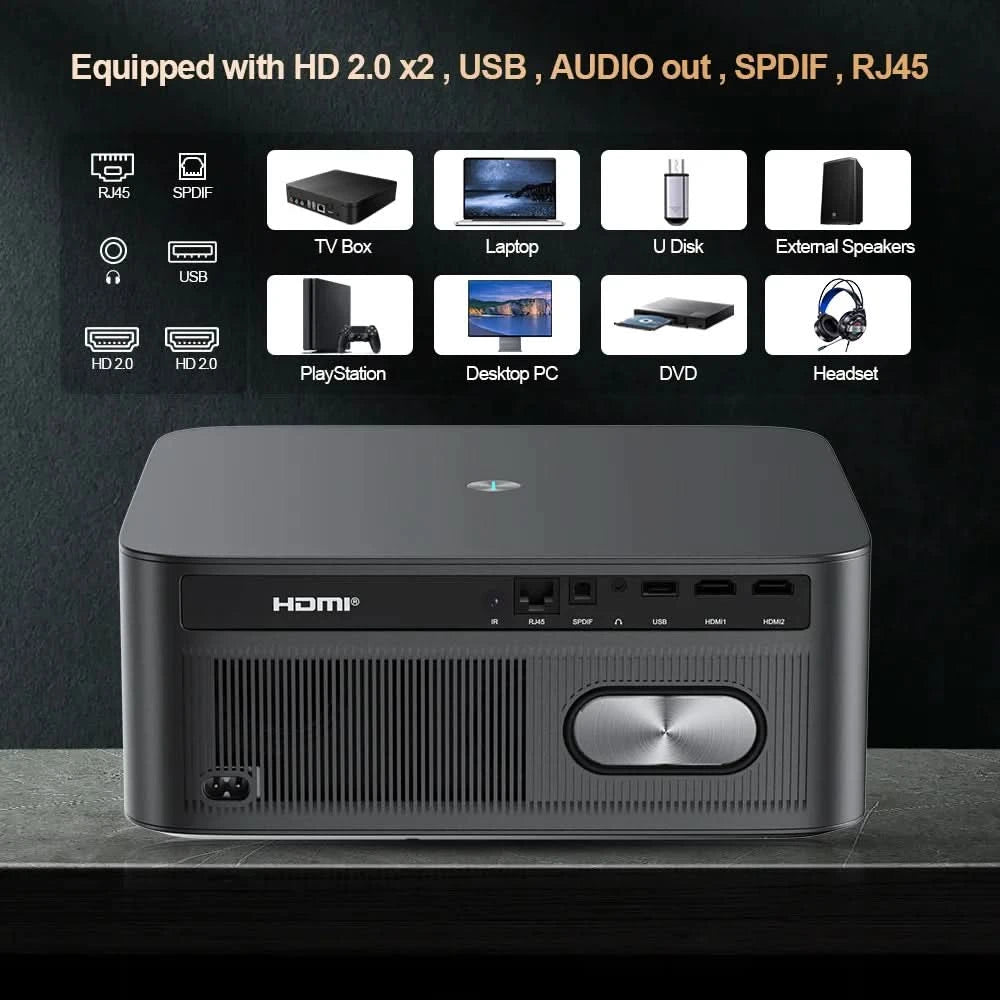 ThundeaL TD98Pro 1080P Full HD Projektor 4K Android WiFi Beamer Autofokus TD98 Pro 3D Smart Heimkino Video Outdoor Projektor