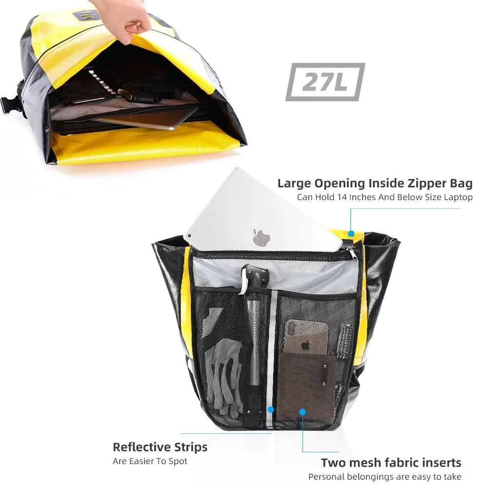 Rhinowalk Wasserdichte Fahrradtasche 20L/27L Reise Radtasche Korb Fahrrad Gepäckträger Hinten Sattel Tasche Fahrradtaschen & Packtaschen