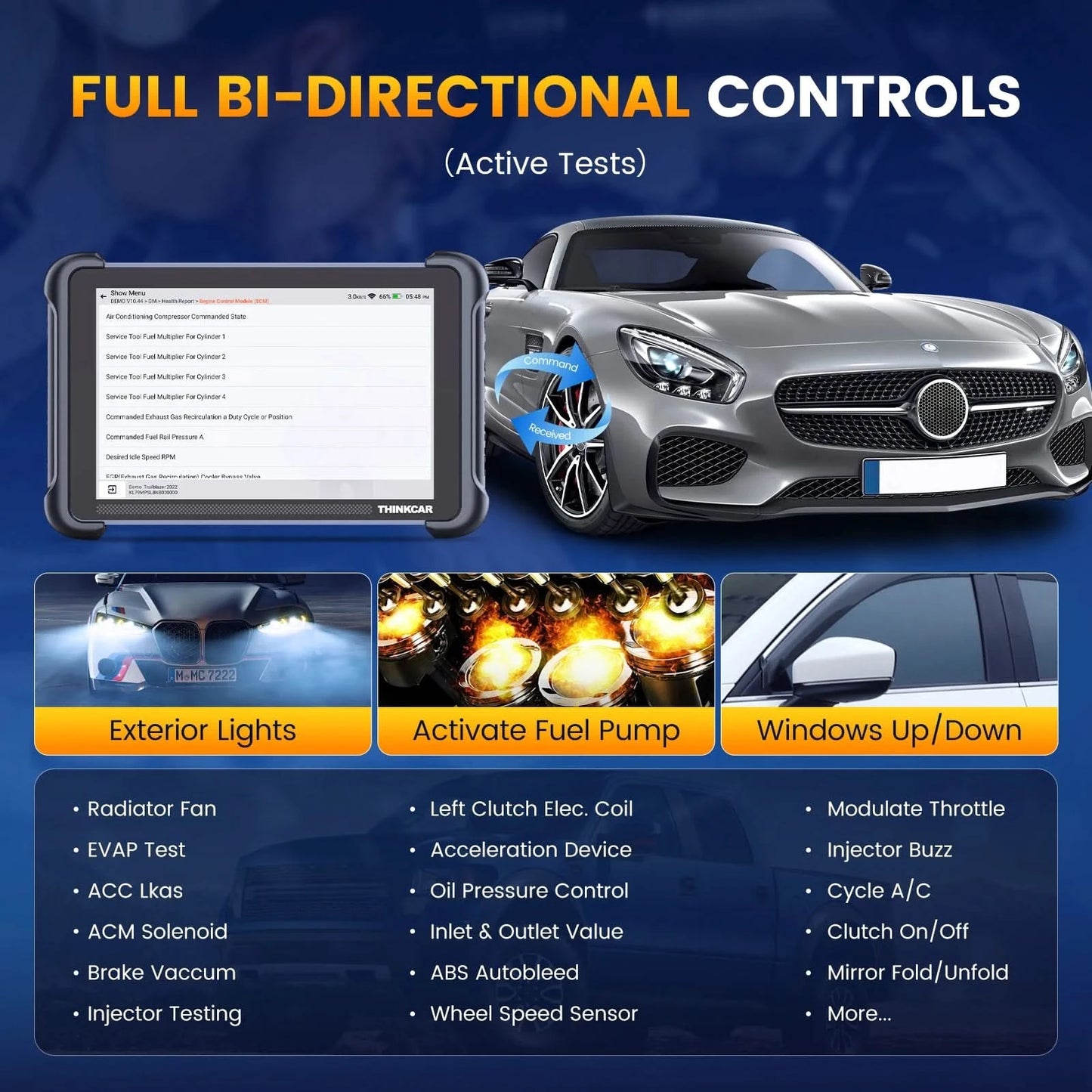 Globale Version THINKCAR THINKSCAN 689BT OBD2 Diagnosegerät DOIP CANFD Bidirektionale ECU-Codierung 35 Rücksetzungen Lebenslange kostenlose Updates