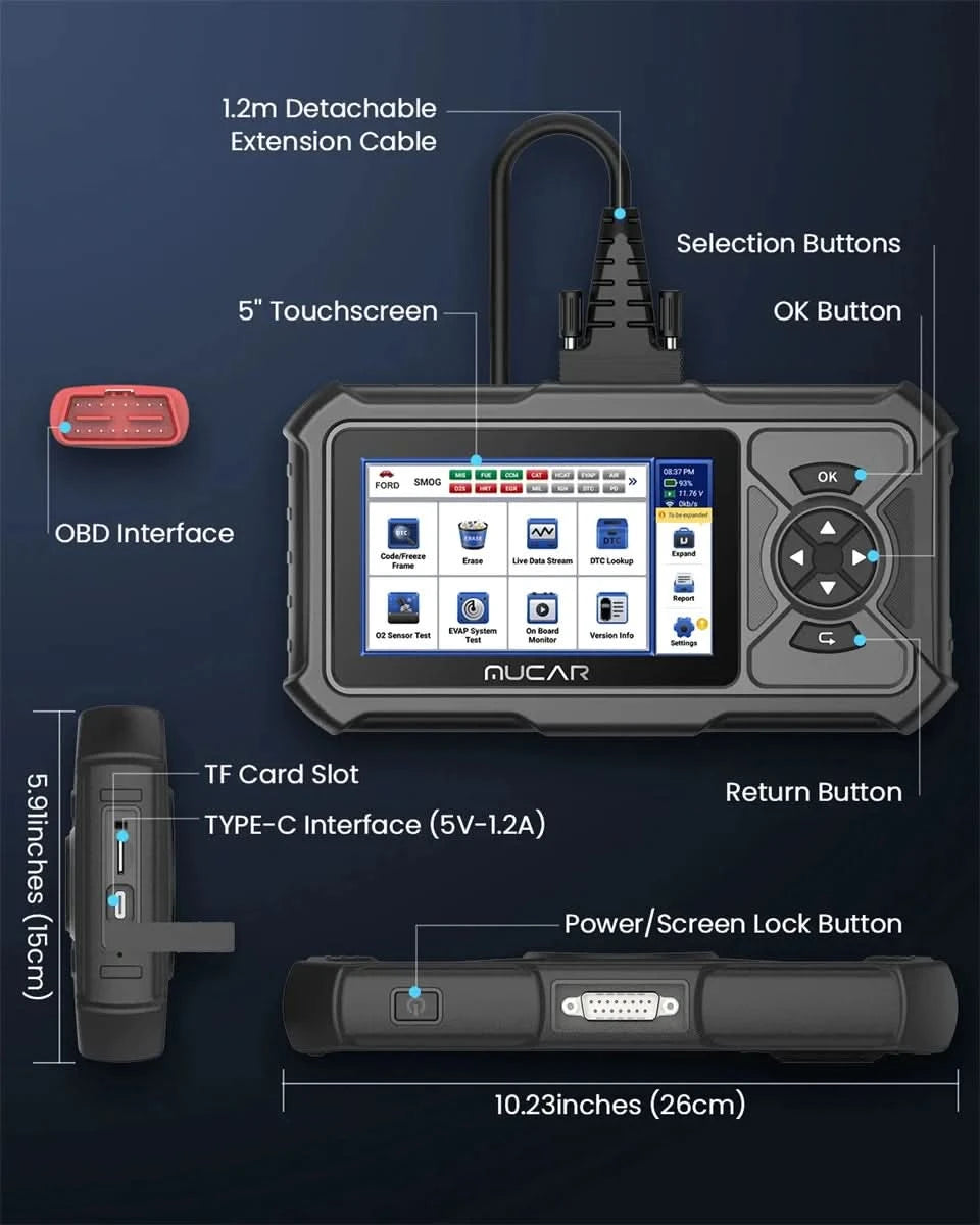 MUCAR CDE900 PRO Diagnosewerkzeuge für Auto Obd2 Code-Lesegerät Diagnose Autos Lebenslanges kostenloses Update OBD2 Scanner Werkzeuge für Mechaniker