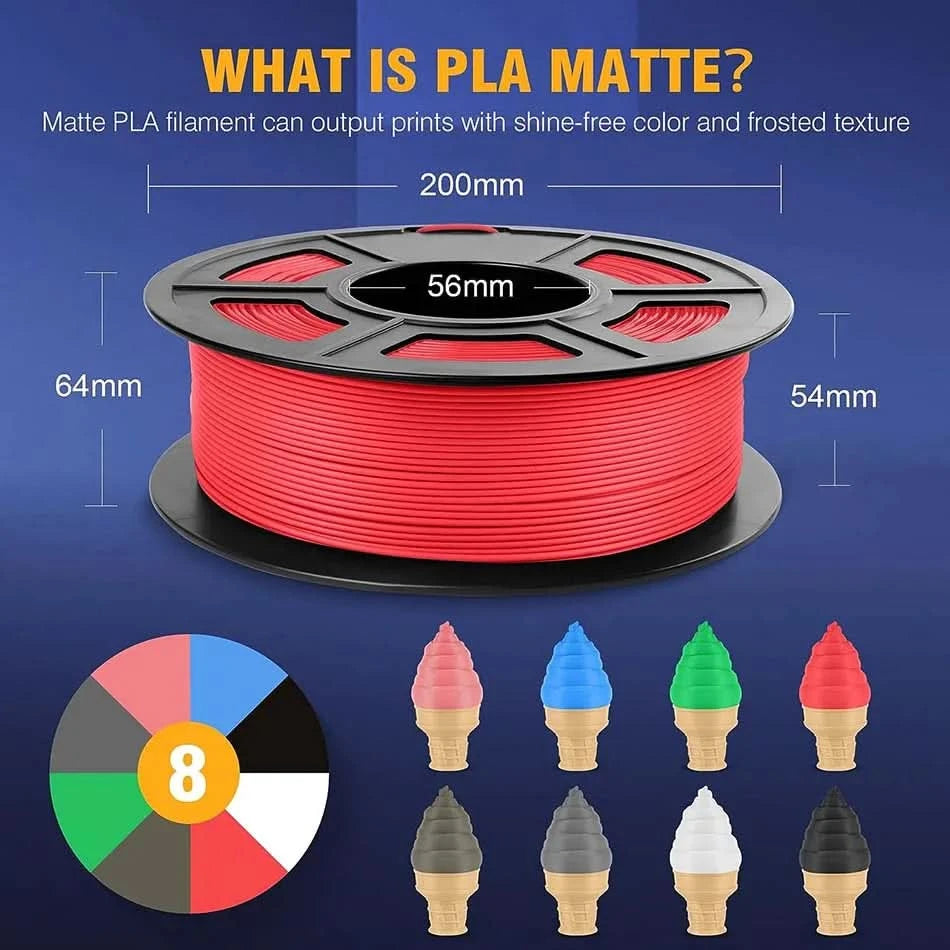 JAYO 3D Filament 1.75mm PLA / PLA Plus / PLA Meta/ Silk PLA+/PLA Matte 3D Prnter Filament 1.1KG For FDM Multicolor Set 10Rolls