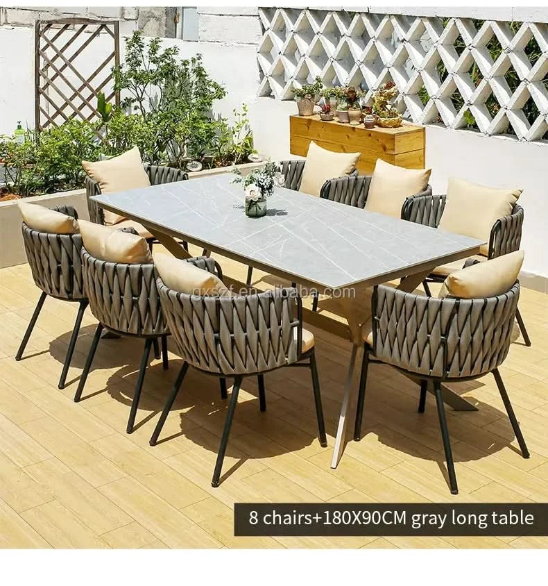 Home Furniture 120cm Rock Plate Dining Table Leisure Rectangular Table Kitchen Dining Table Light Luxury Apartment Table