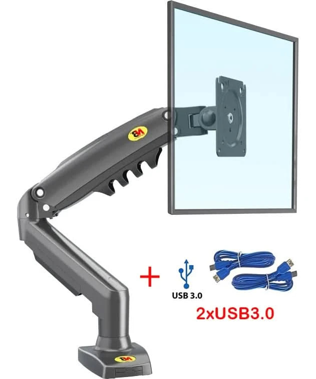 F80 Gasfeder 17-30 Zoll Desktop-LED-LCD-Monitorhalterung Arm Ergonomische Gasfeder Flexi-Halterung Belastung 2~9kg